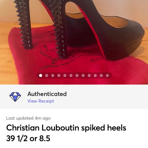 Christian Louboutin Spiked Heels 39.5 (8.5) AUTHENTICATED - Picture 14 of 14